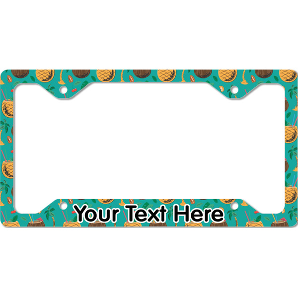 Custom Coconut Drinks License Plate Frame - Style C (Personalized)