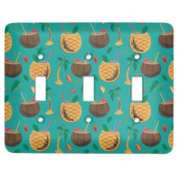 Custom Coconut Drinks Light Switch Cover (3 Toggle Plate)