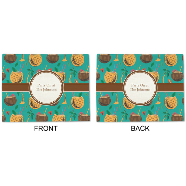 Coconut Drinks Linen Placemat - APPROVAL (double sided)