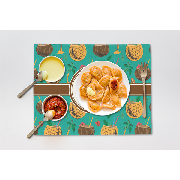Coconut Drinks Linen Placemat - Lifestyle (single)
