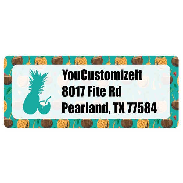 Custom Coconut Drinks Return Address Labels (Personalized)