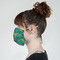 Coconut Drinks Mask - Side View on Girl