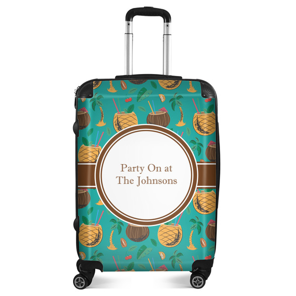 Custom Coconut Drinks Suitcase - 24" Medium - Checked (Personalized)