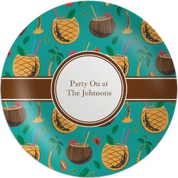 Coconut Drinks Melamine Plate (Personalized)
