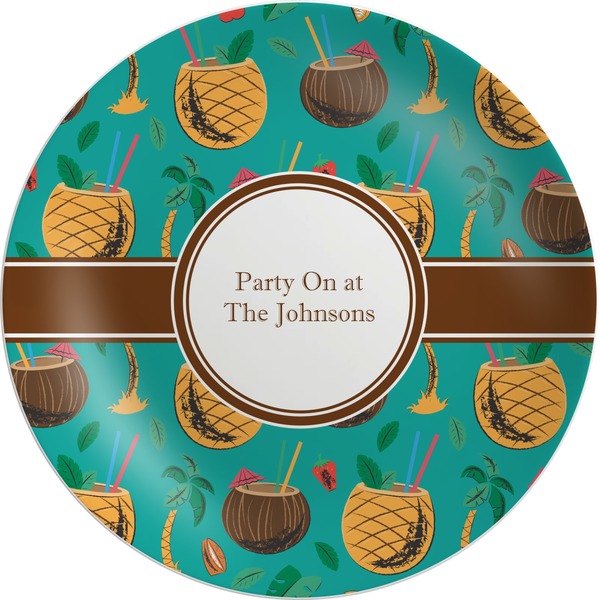 Custom Coconut Drinks Melamine Plate (Personalized)