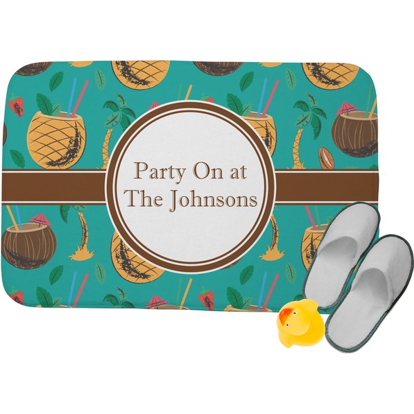 Custom Coconut Drinks Memory Foam Bath Mat (Personalized)
