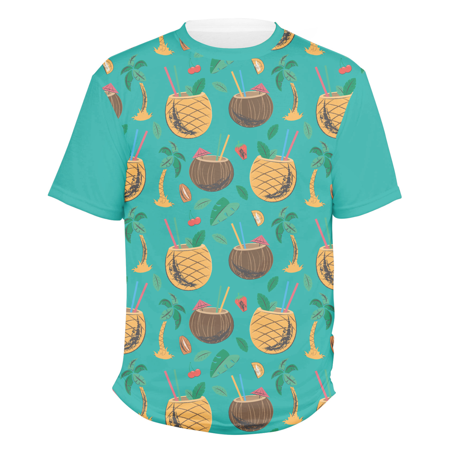 Custom Coconut Drinks Men's Crew T-Shirt | YouCustomizeIt