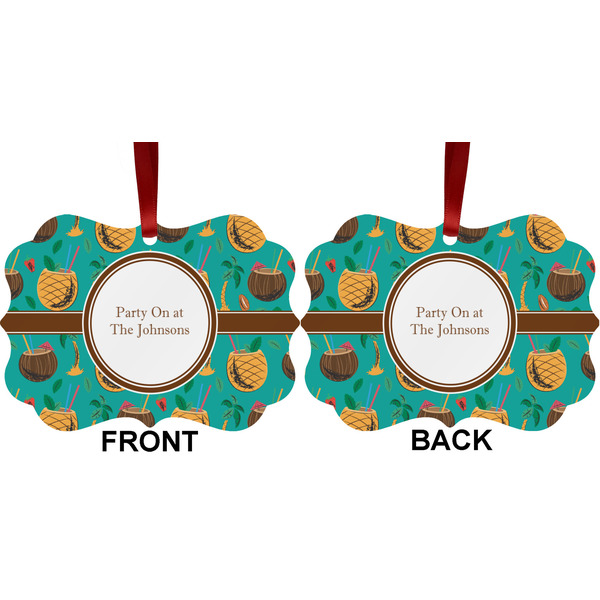 Coconut Drinks Metal Benilux Ornament - Front and Back (APPROVAL)
