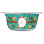 Coconut Drinks Stainless Steel Dog Bowl - Medium (Personalized)
