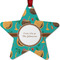 Coconut Drinks Metal Star Ornament - Front