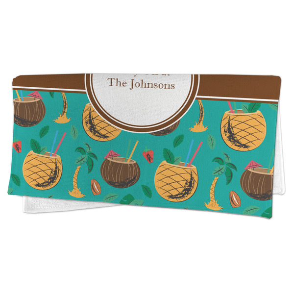 Coconut Drinks Microfiber Dish Rag - FOLDED (half)