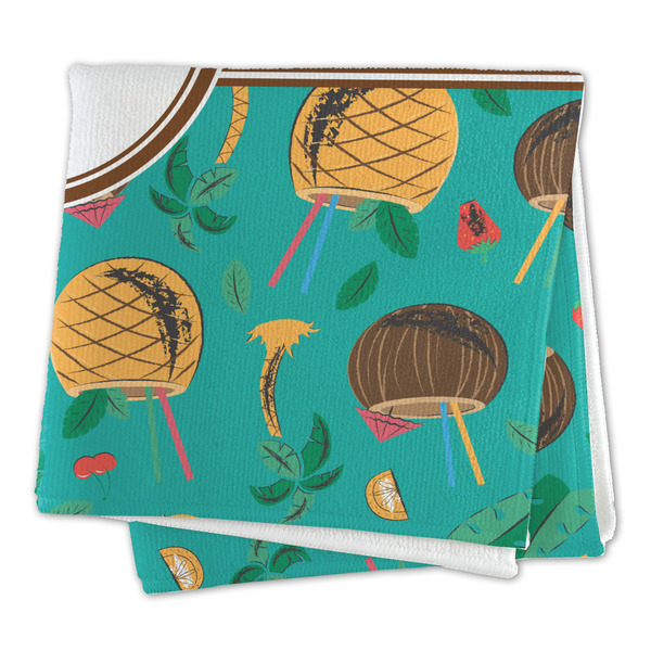 Coconut Drinks Microfiber Dish Rag - FOLDED (square)
