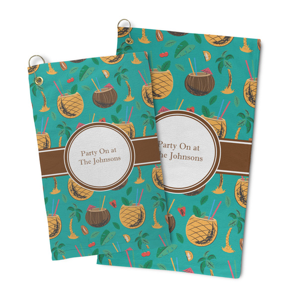 Coconut Drinks Microfiber Golf Towel - PARENT/MAIN