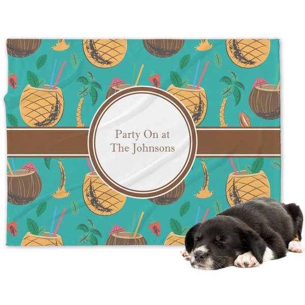 Custom Coconut Drinks Dog Blanket (Personalized)