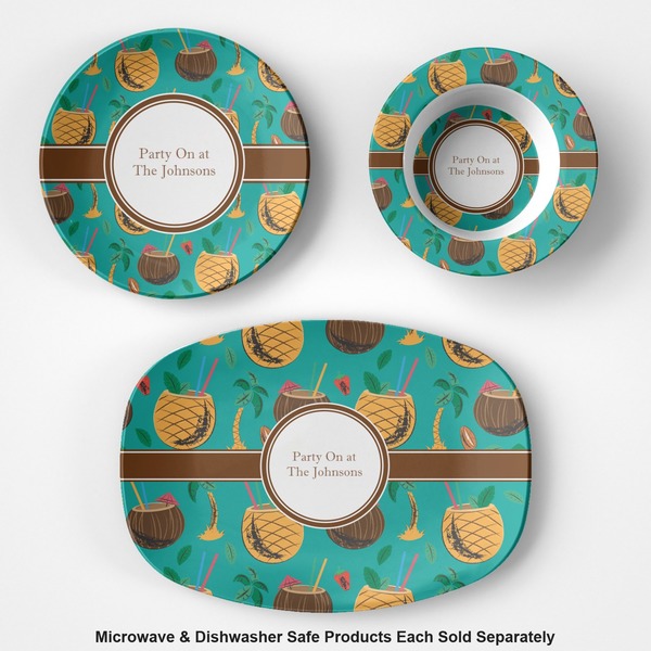 Coconut Drinks Microwave & Dishwasher Safe CP Plastic Dishware - Group
