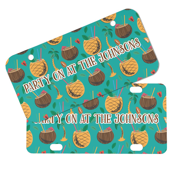 Coconut Drinks Mini License Plates - MAIN (4 and 2 Holes)