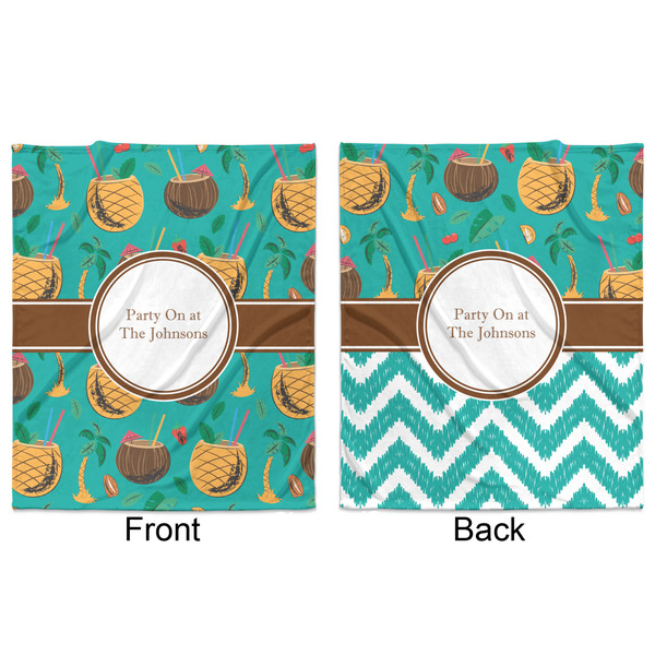 Coconut Drinks Minky Blanket - 50"x60" - Double Sided - Front & Back