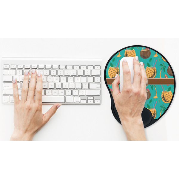 Coconut Drinks Mouse Pad with Wrist Rest - LIFESYTLE 2 (in use)