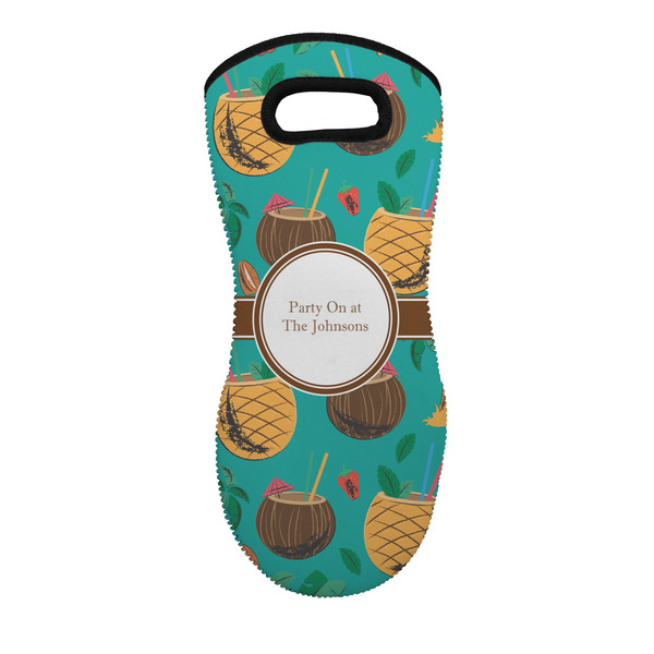 Custom Coconut Drinks Neoprene Oven Mitt - Single w/ Name or Text