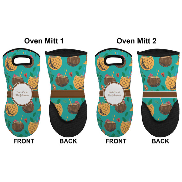 Coconut Drinks Neoprene Oven Mitt - Set of 2 - Approval
