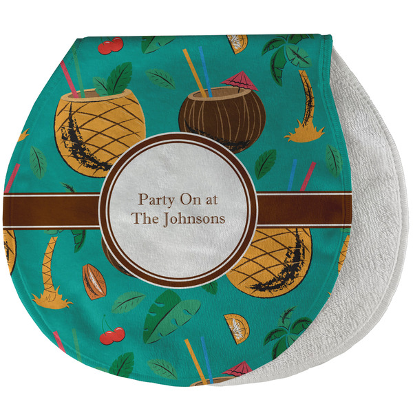 Custom Coconut Drinks Burp Pad - Velour w/ Name or Text