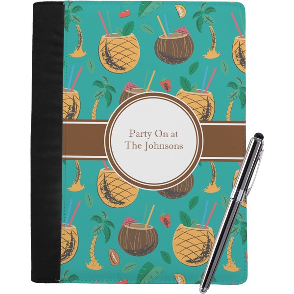 Custom Coconut Drinks Notebook Padfolio - Large w/ Name or Text