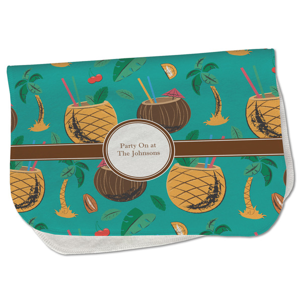 Custom Coconut Drinks Burp Cloth - Fleece w/ Name or Text