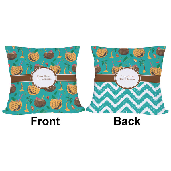 Coconut Drinks Outdoor Pillow - 16x16