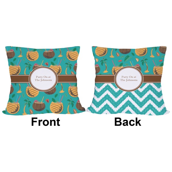 Coconut Drinks Outdoor Pillow - 18x18