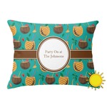 Coconut Drinks Outdoor Throw Pillow (Rectangular) (Personalized)