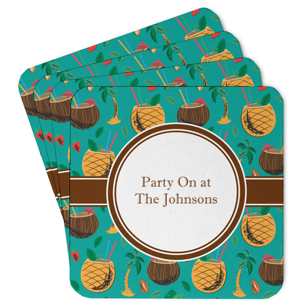 Custom Coconut Drinks Paper Coasters (Personalized)