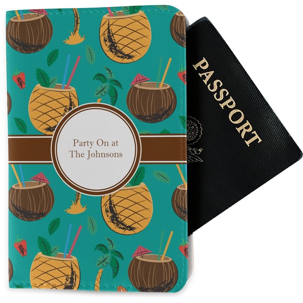 Custom Coconut Drinks Passport Holder - Fabric (Personalized)