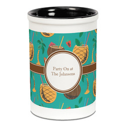 Coconut Drinks Ceramic Pencil Holders - Black