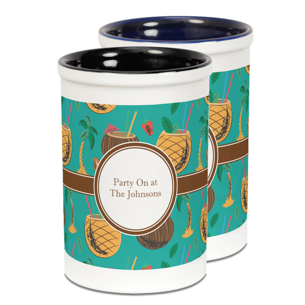 Custom Coconut Drinks Ceramic Pencil Holder - Large