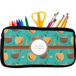 Coconut Drinks Neoprene Pencil Case - Small w/ Name or Text