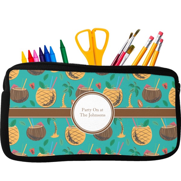 Custom Coconut Drinks Neoprene Pencil Case (Personalized)