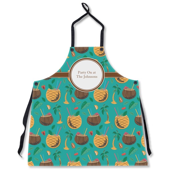 Custom Coconut Drinks Apron Without Pockets w/ Name or Text