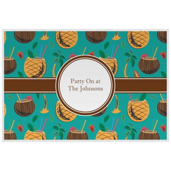 Custom Coconut Drinks Laminated Placemat w/ Name or Text