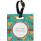 Coconut Drinks Plastic Luggage Tag - Square w/ Name or Text