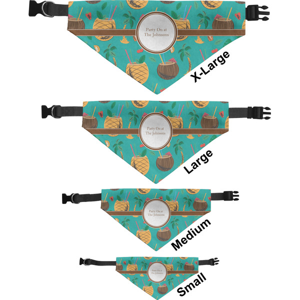 Coconut Drinks Pet Bandana Sizes