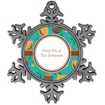 Coconut Drinks Vintage Snowflake Ornament (Personalized)