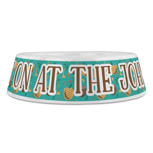 Coconut Drinks Plastic Pet Bowls - Large - FRONT