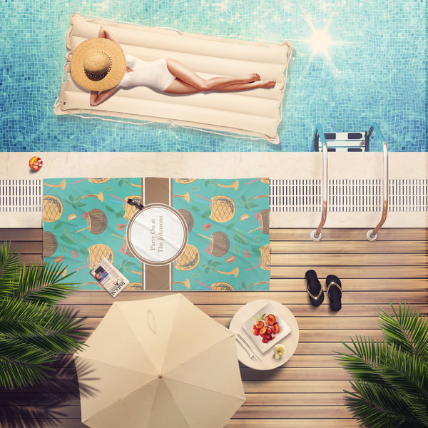Coconut Drinks Pool Towel Lifestyle