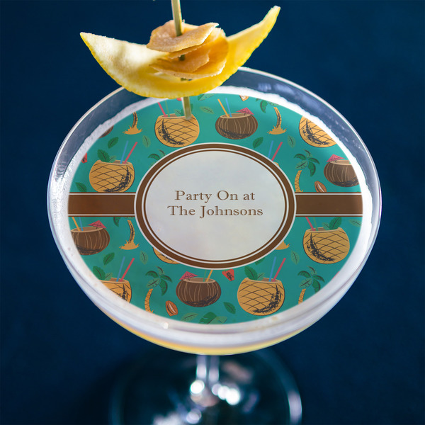 Coconut Drinks Printed Drink Topper - XLarge - In Context