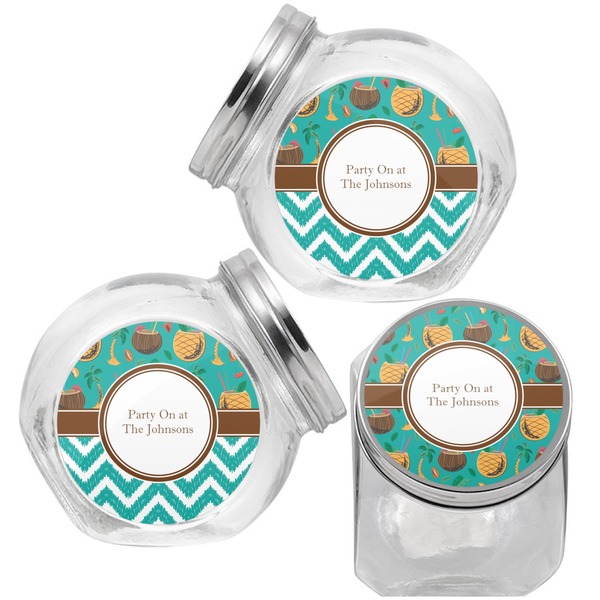 Coconut Drinks Puppy Treat Jar - Top Left Right