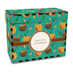Coconut Drinks Wood Recipe Box - Full Color Print (Personalized)