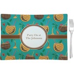 Coconut Drinks Rectangular Glass Appetizer / Dessert Plate - Single or Set (Personalized)