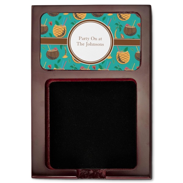 Coconut Drinks Red Mahogany Sticky Note Holder - Flat
