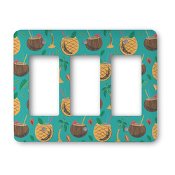 Coconut Drinks Rocker Style Light Switch Cover - Three Switch