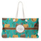 Coconut Drinks Large Rope Tote Bag - Front View